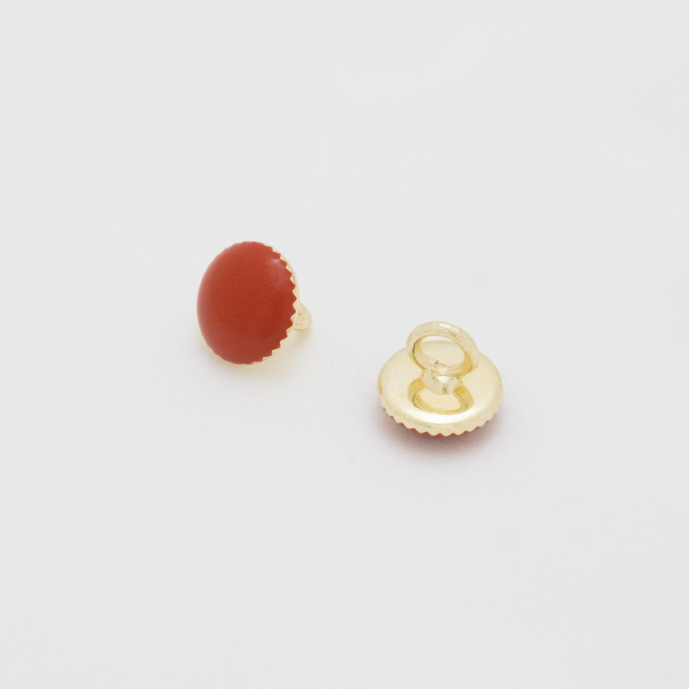 Gem Buttons Tangerine Mm Atelier Brunette