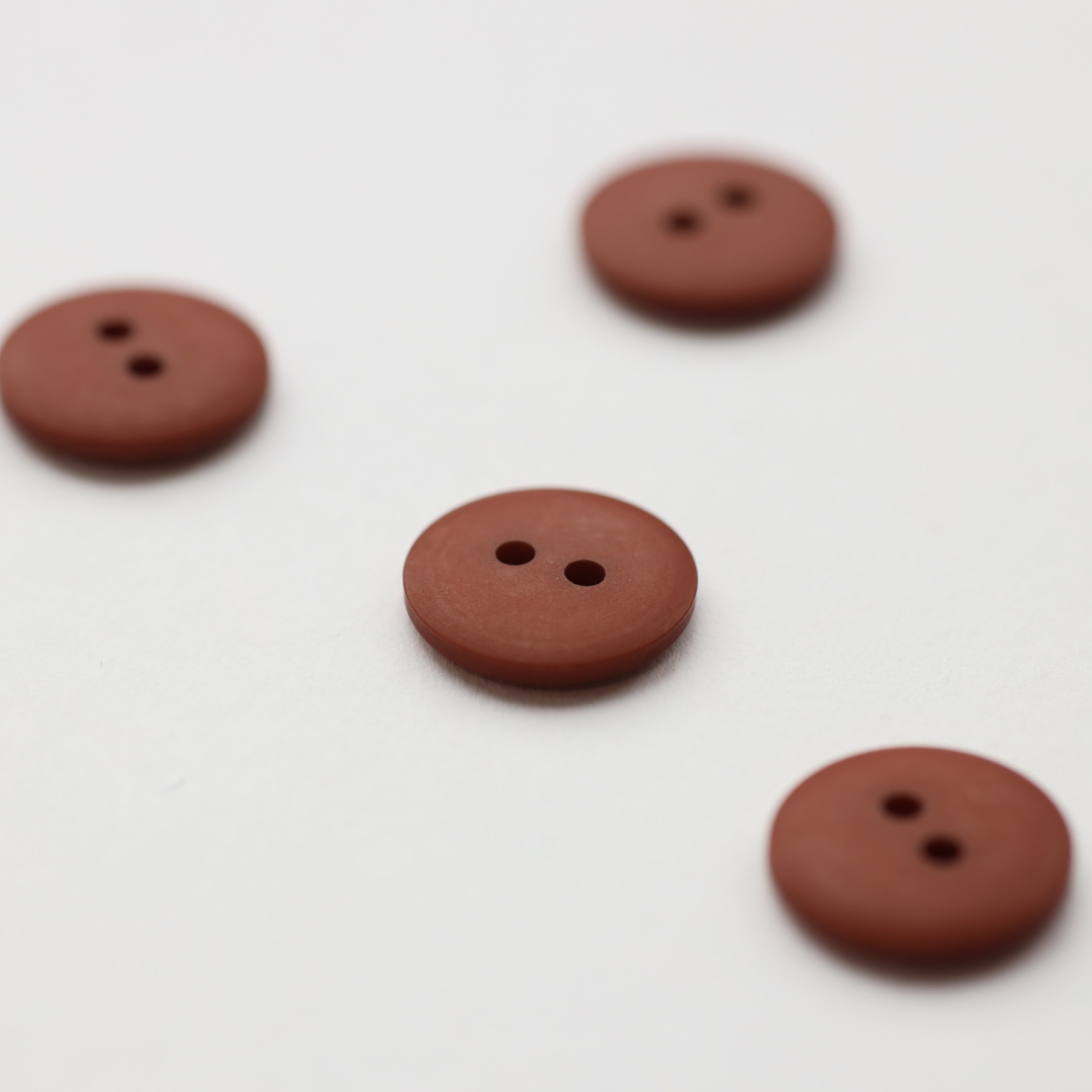 Classic Matte Buttons - Chestnut (15mm)
