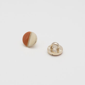 Wink Buttons - off-White&Chestnut