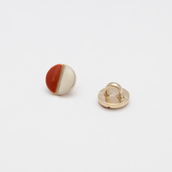 Wink Buttons - off-White&Tangerine