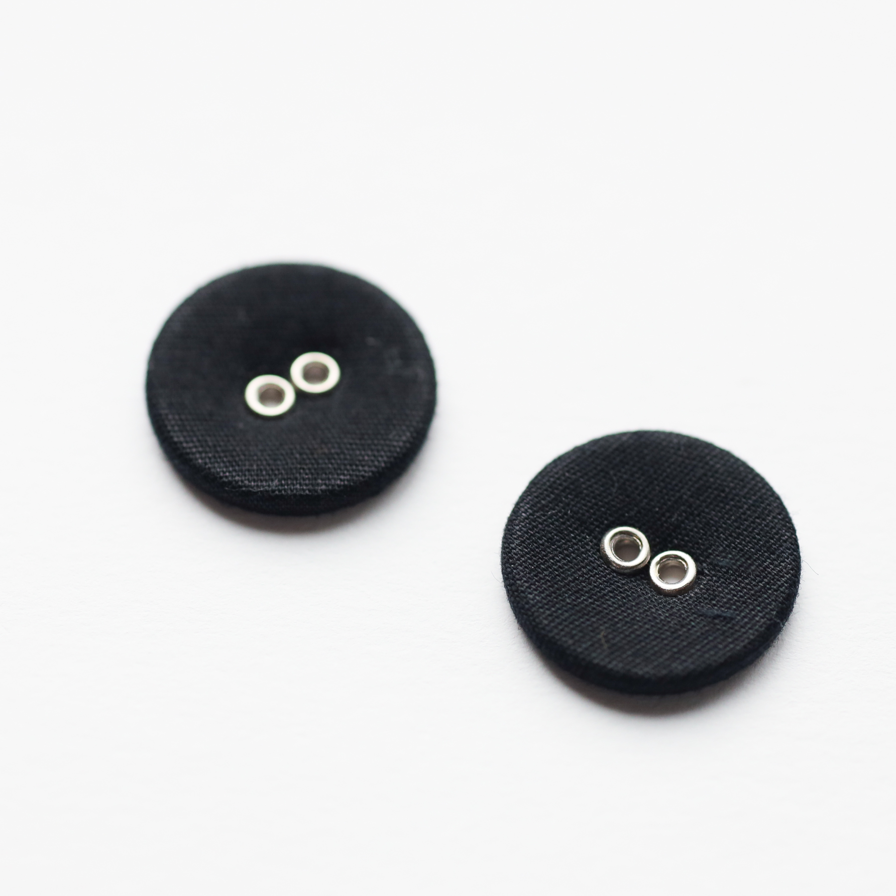 2つ穴クルミボタン (18mm / ブラック) | Daruma | 内田ミシン商会