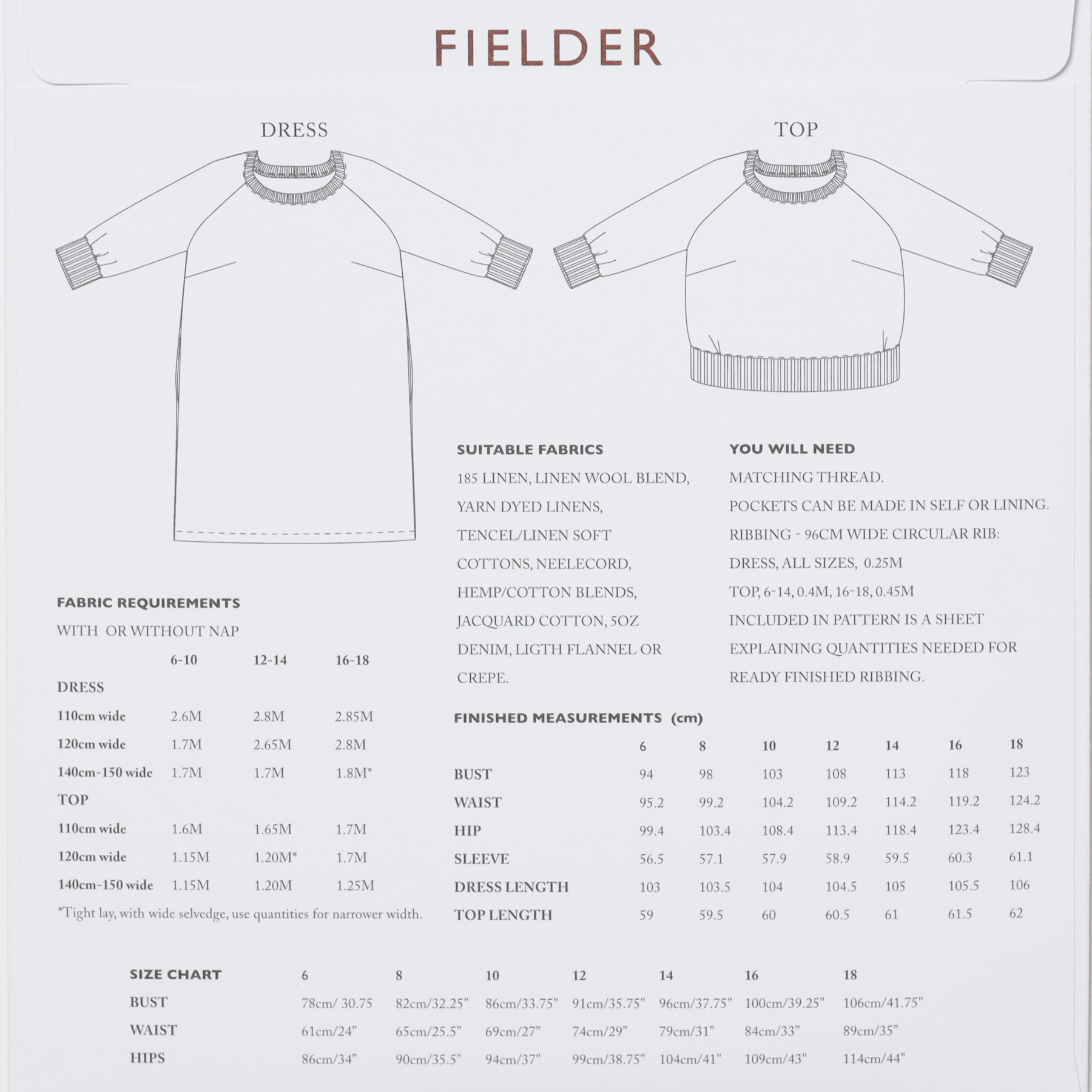 Fielder (UK Size 6-18)
