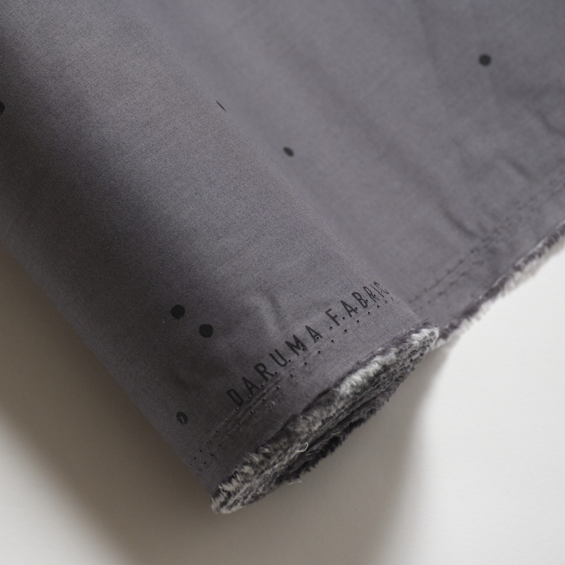 Daruma Fabric / Tane - Darkgray × Black